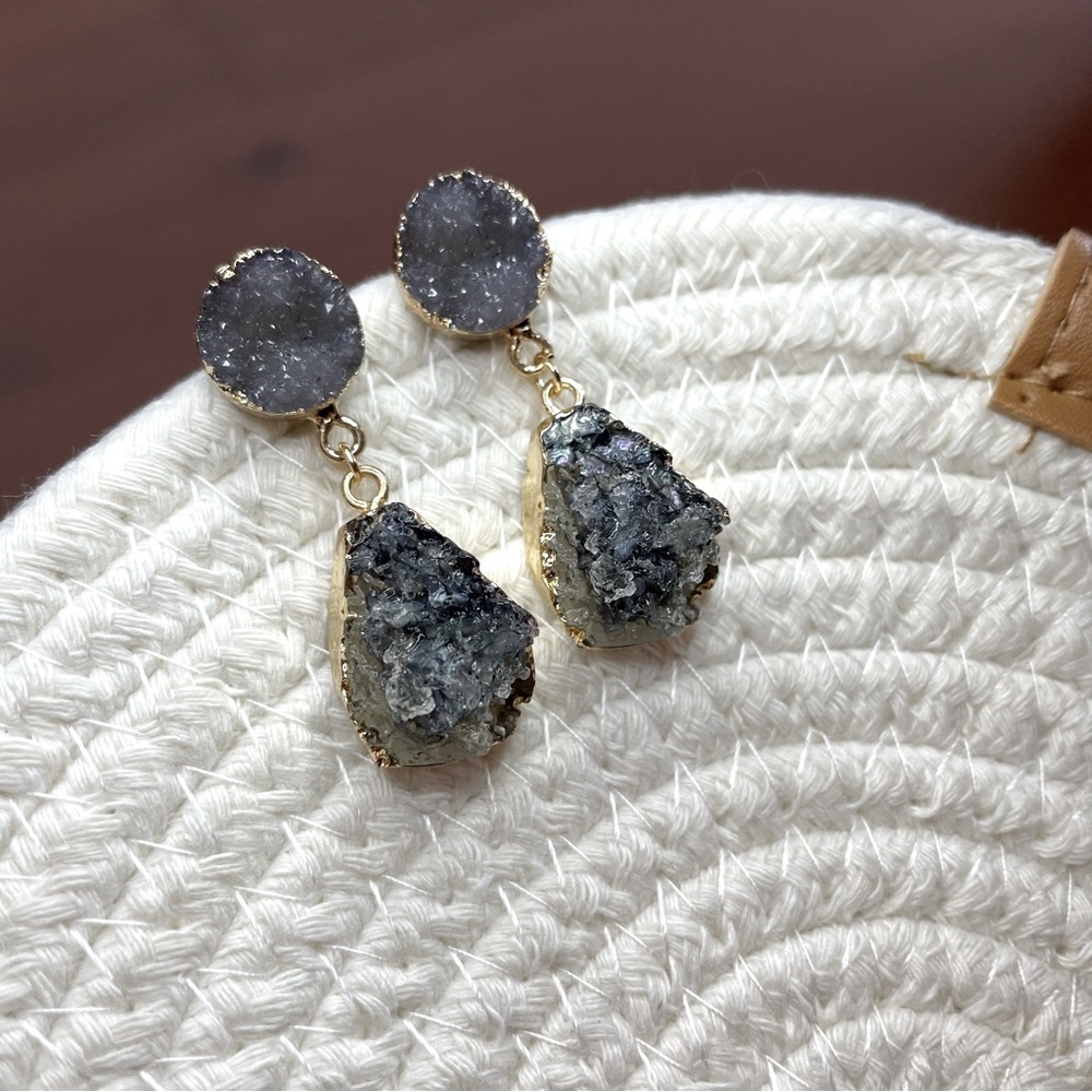 Faux Gemstone Earrings